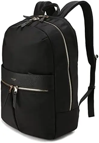 

Beaufort 16" Laptop Backpack Work Bag Purse Large Travel Rucksack with Gold Zip, Black