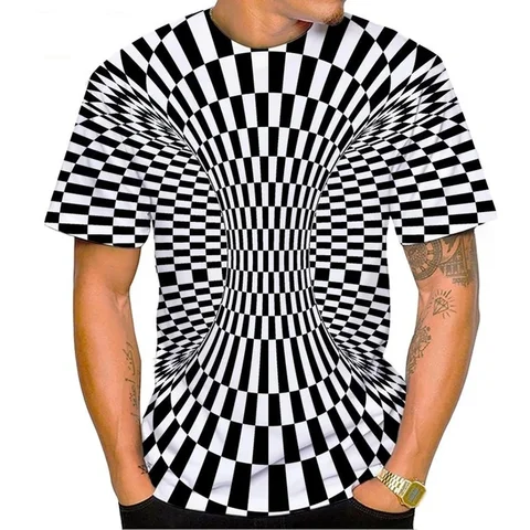 Новая горячая тенденция, новая модная мужская повседневная футболка в стиле хип-хоп с 3d принтом, забавная футболка с коротким рукавом и круглым вырезом, топ