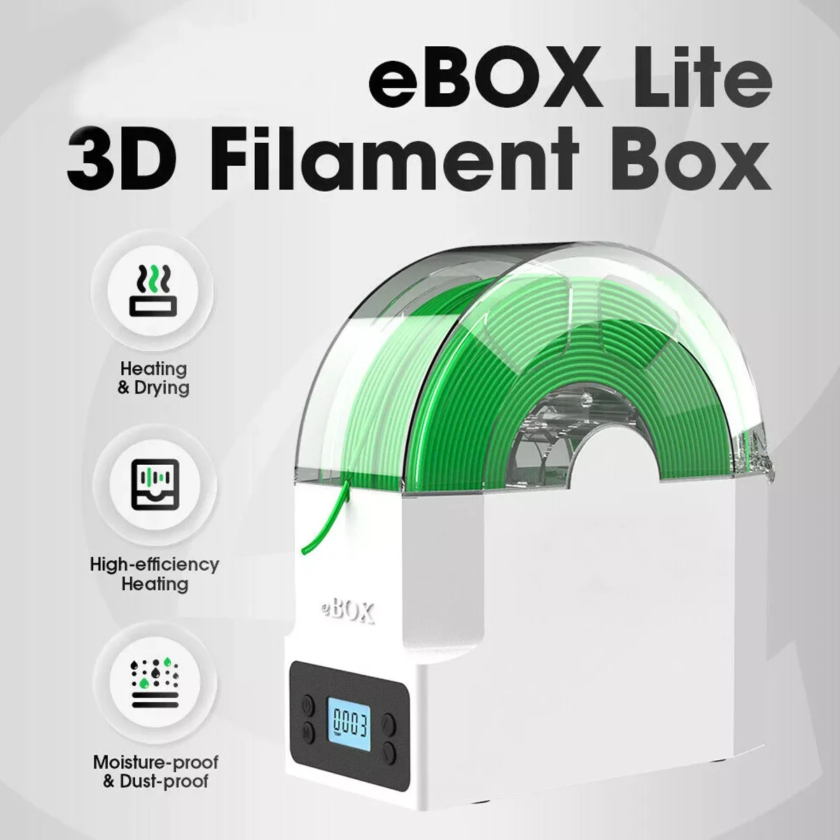 

NEW Printer Accessories Consumables Storage Box Ebox Lite Heater Drying Filament Box Material Line PLA ABS PVA Nylon on Fiber
