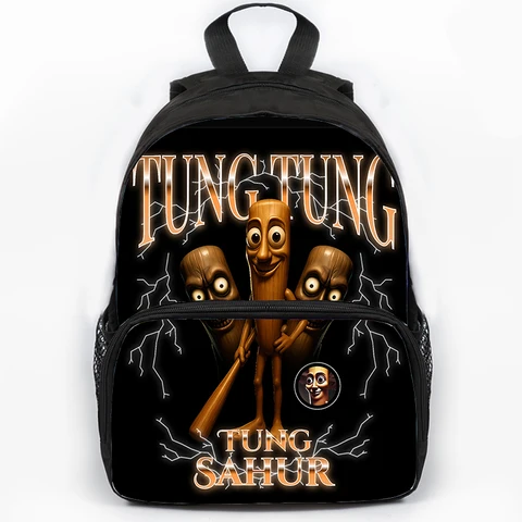 Итальянский рюкзак с принтом мозга, школьные сумки, мультяшный рюкзак Tung Sahur для учеников начальной школы, рюкзак для мальчиков и девочек, дорожный рюкзак Mochila