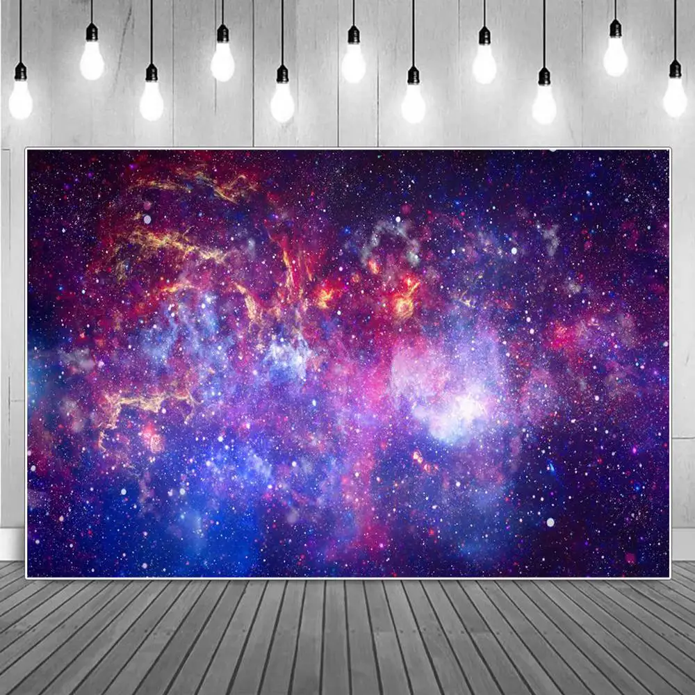 

Universe Space Starry Nebula Scenic Photography Backgrounds Gradient Cosmic Night Sky Home Party Decoration Baby Photo Backdrops