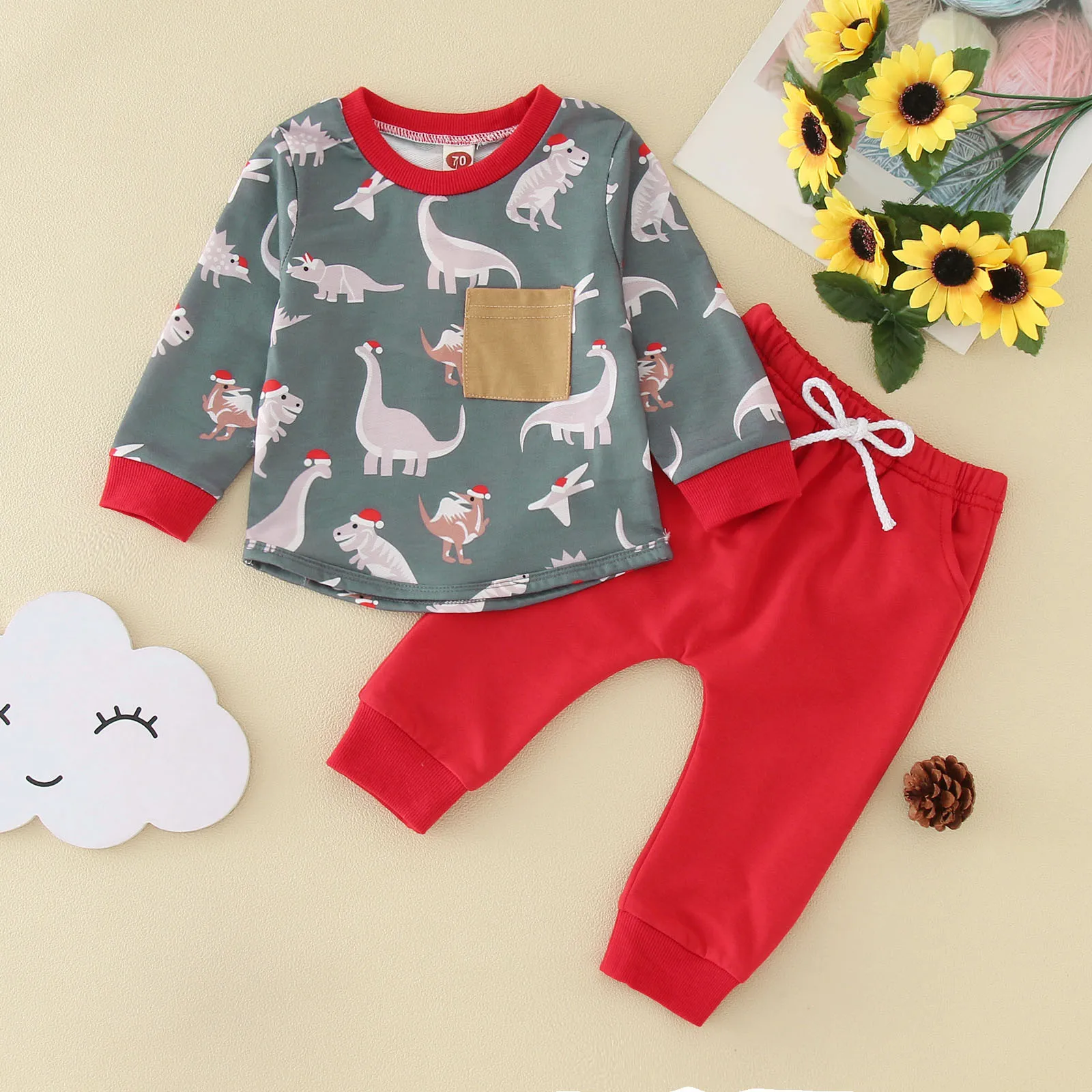 

2 шт., зимний комплект одежды для мальчиков, с длинным рукавом