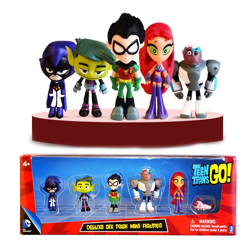 

Disney Marvel Cartoon Anime Teen Titans Go Robin Cyborg Action Figure Toys PVC Model Dolls Decoration For Kids Birthday Gifts