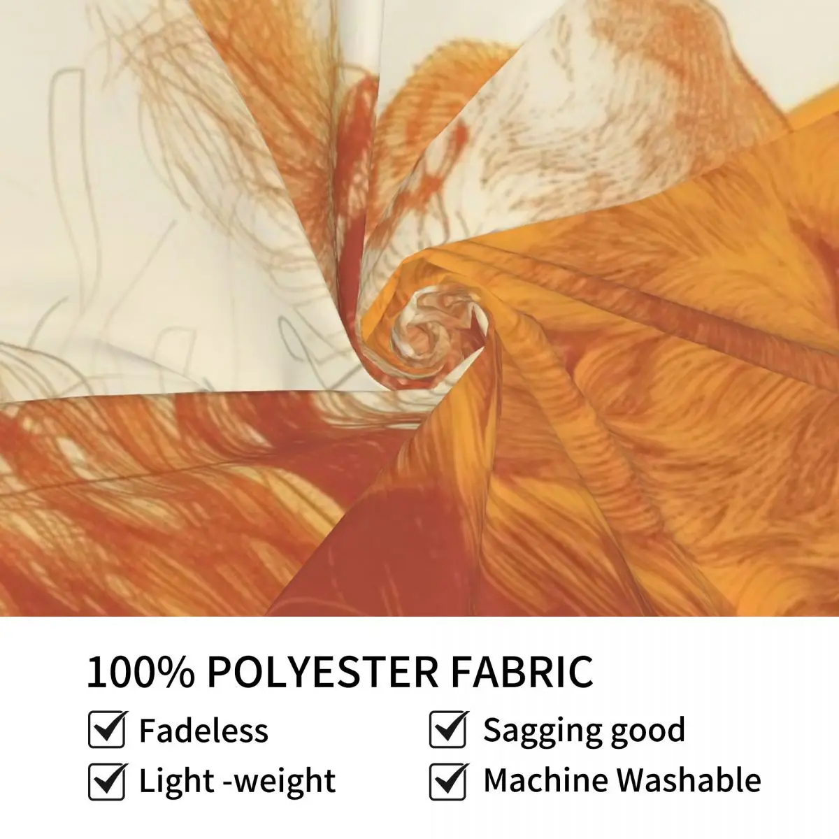 Ликантропия оранжевого цвета с абстрактным принтом гобелен украшение комнаты