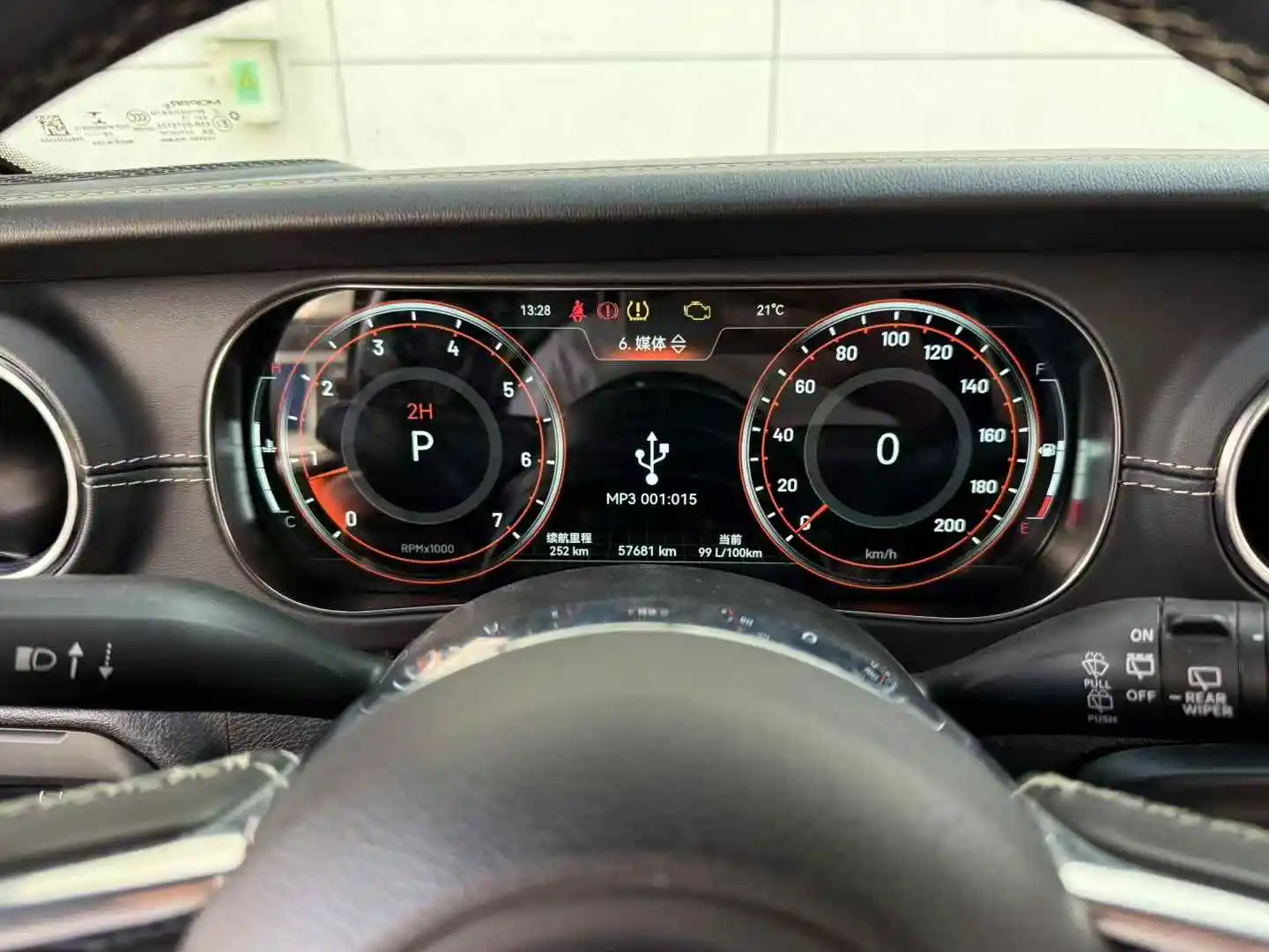 Фото 12,3-дюймовая ЖК-панель приборов для Jeep Wrangler JL 2018-2023: цифровая приборная панель на Linux, виртуальный кокпит, экран спидометра №3