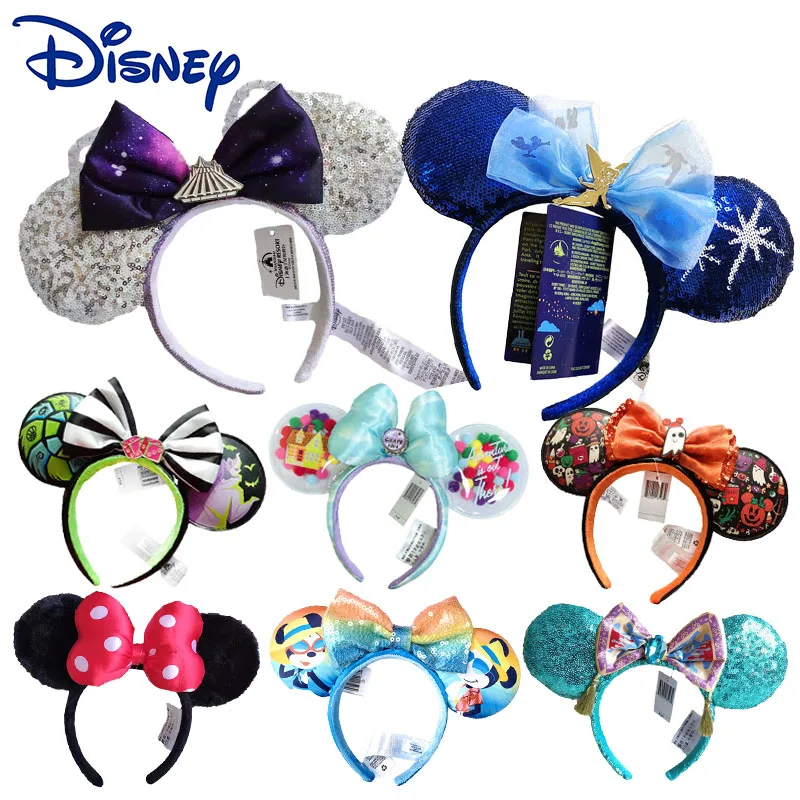 

Disney Purple Starry Sky Blue Elf Headwear Mickey Mouse sequel Disney Ear Headwear Adult and Children Headwear Girl Fashion Item