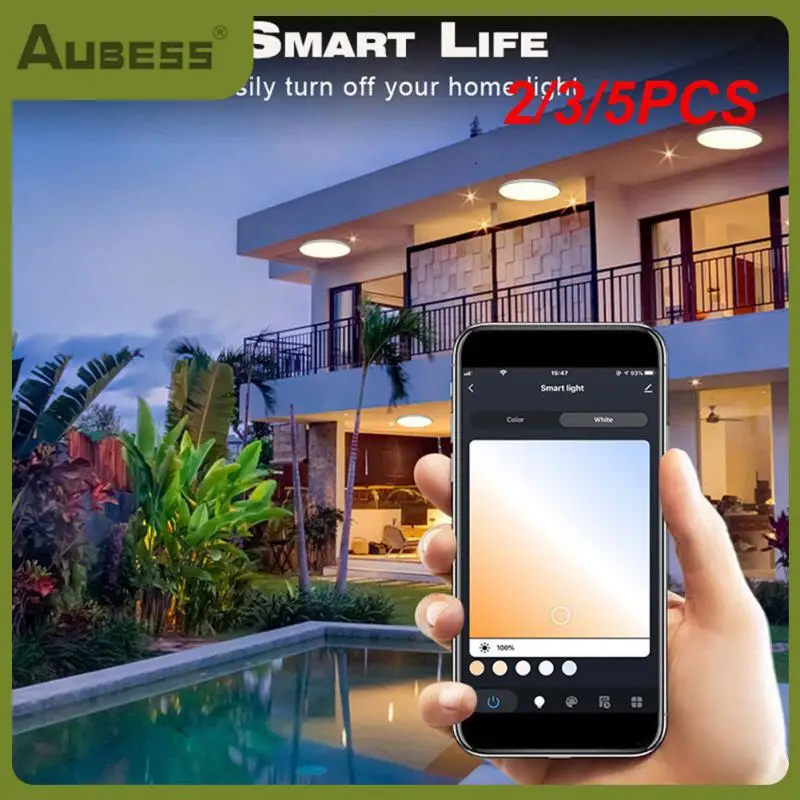 

2/3/5PCS Bedroom Decor Work With Alexa Google Home Rgbcw Ceiling Light Tuya Wifi App Lighting Modern Smart Ceiling Lamp