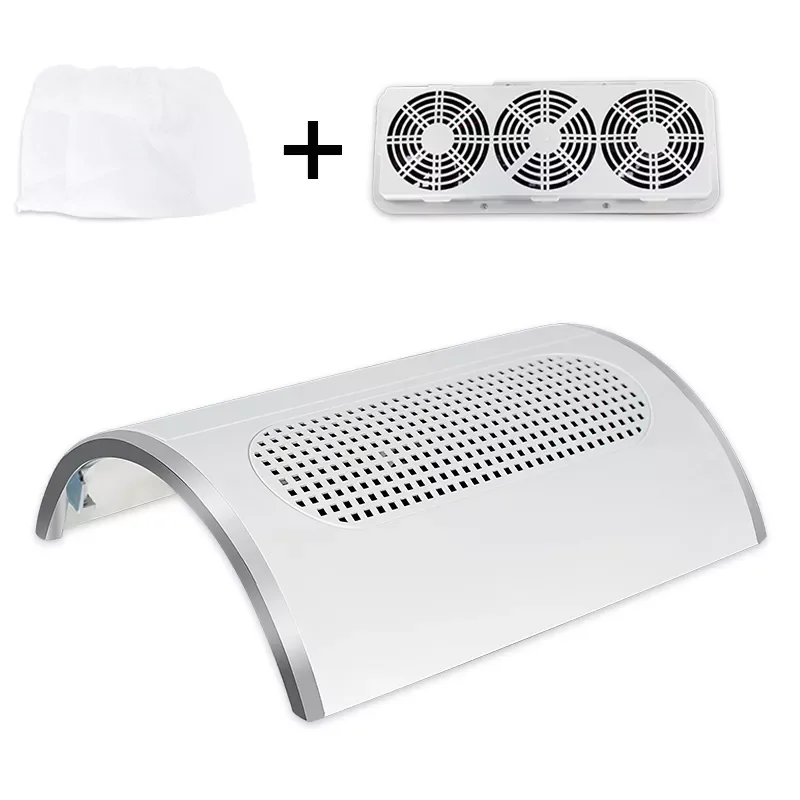 

Nail Suction Dust Collector Low Noisy 3/1 Fans Strong Nail Vacuum Cleaner with 2 Dust Collecting Bag Nail Art Equipment