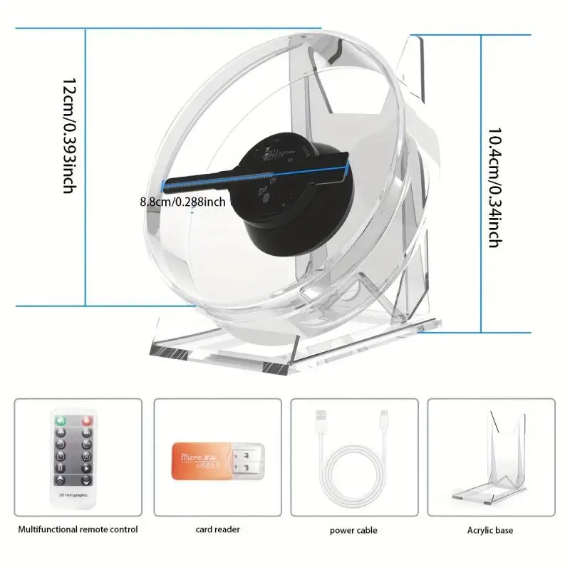 3D голограммный вентилятор голографическая фотография настольный стерео дисплей