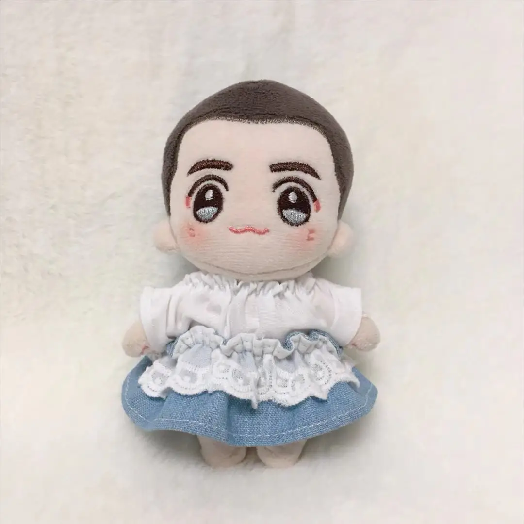 

Handmade 10cm normal body doll clothes cute tutu skirt two-piece set without dolls