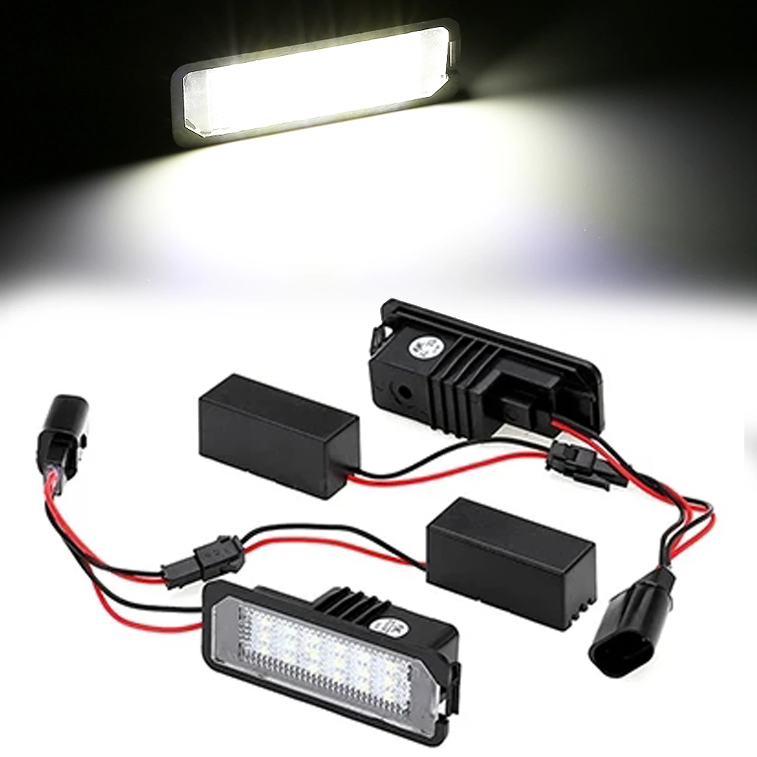 

2x для Volkswagen Transporter T6 Teramont T-Cross Touareg Tiguan Touran Passat Phaeton Polo задний номерной знак подсветка номера