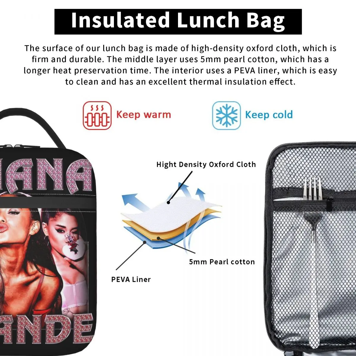 Термоизолированные сумки для завтрака в стиле ретро яркий солнечный свет