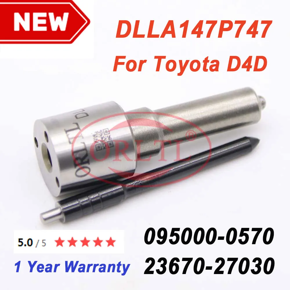 

ORLTL Fuel Injection Nozzle DLLA147P747 Common Rail Sprayer DLLA 147P747 For Toyota D4D 23670-27030 DCRI100570 095000-0570