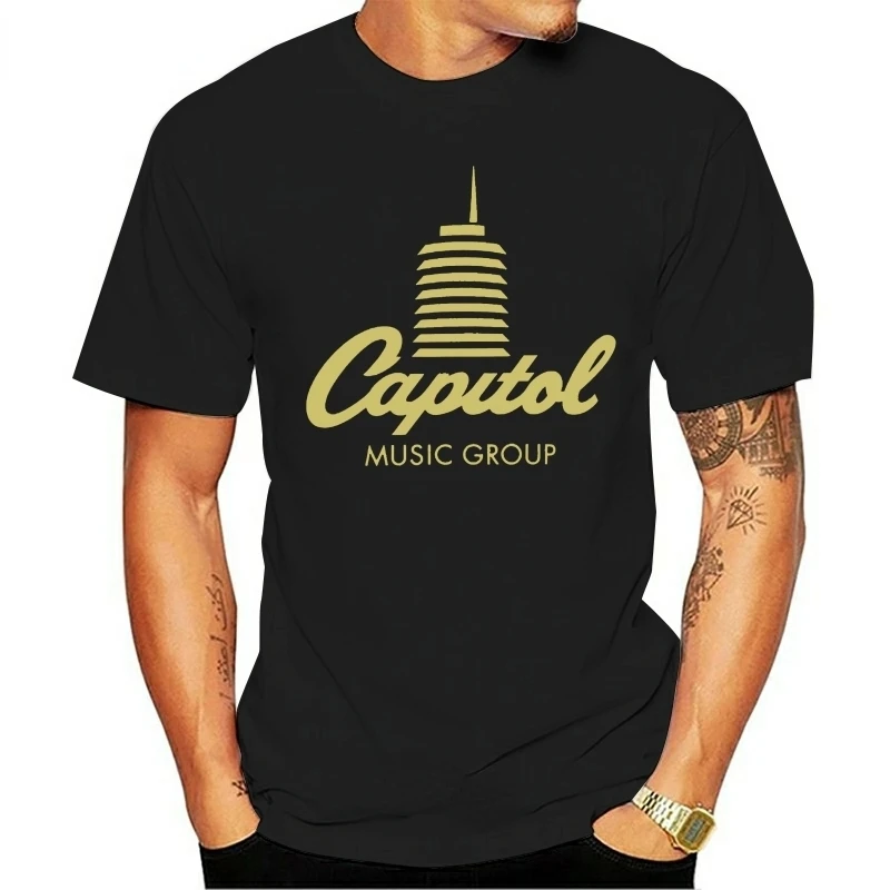 

Funny Men Women Novelty Tshirt Capitol Records Tower Logo Tee Summer Short-sleev Fashion Casual Graphic Tops Ropa Hombre