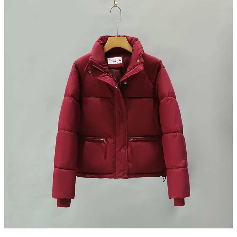

Пуховик с хлопковой подкладкой, новый год, Корейская версия, хлопковая стеганая куртка, Женская Студенческая одежда для хлеба, свободная хлопковая стеганая куртка
