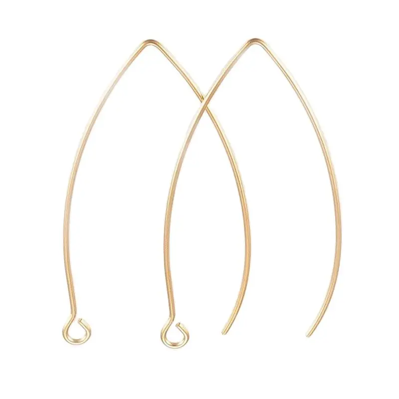 100pcs 304 Stainless Steel Earring Hooks Clasps Earring Hook Golden Color Stainless Steel Rose Gold Color F70