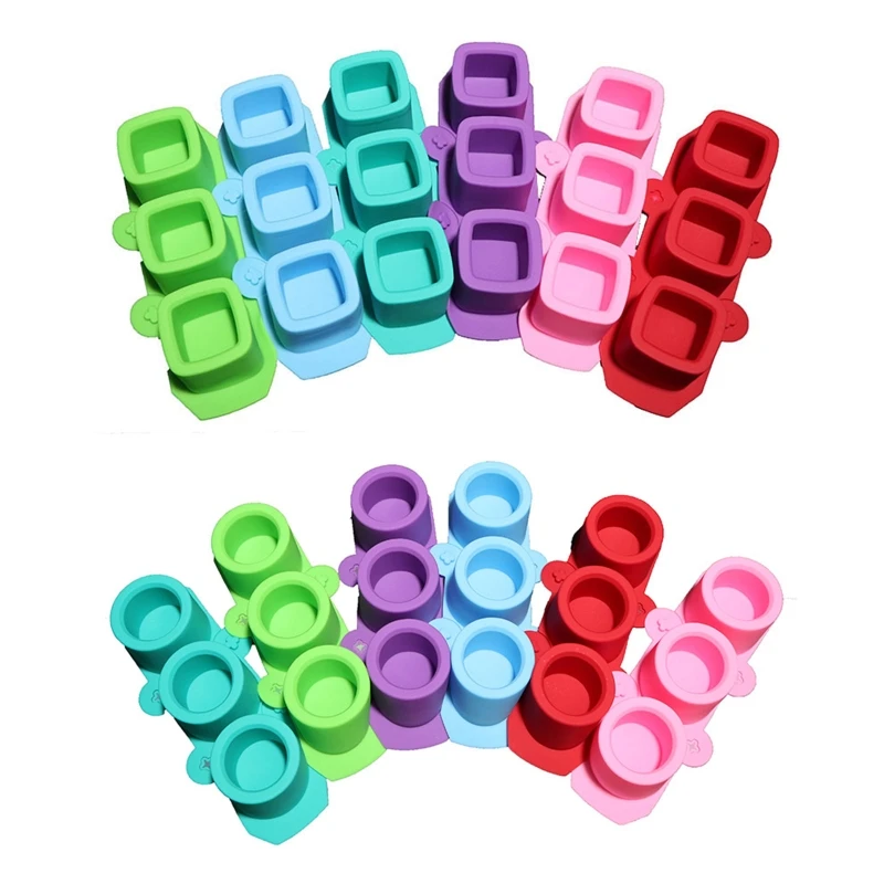 

E0BF 3-Hole Flowerpot Silicone Mold Geometric Concrete Resin Casting Plant Pot Mould