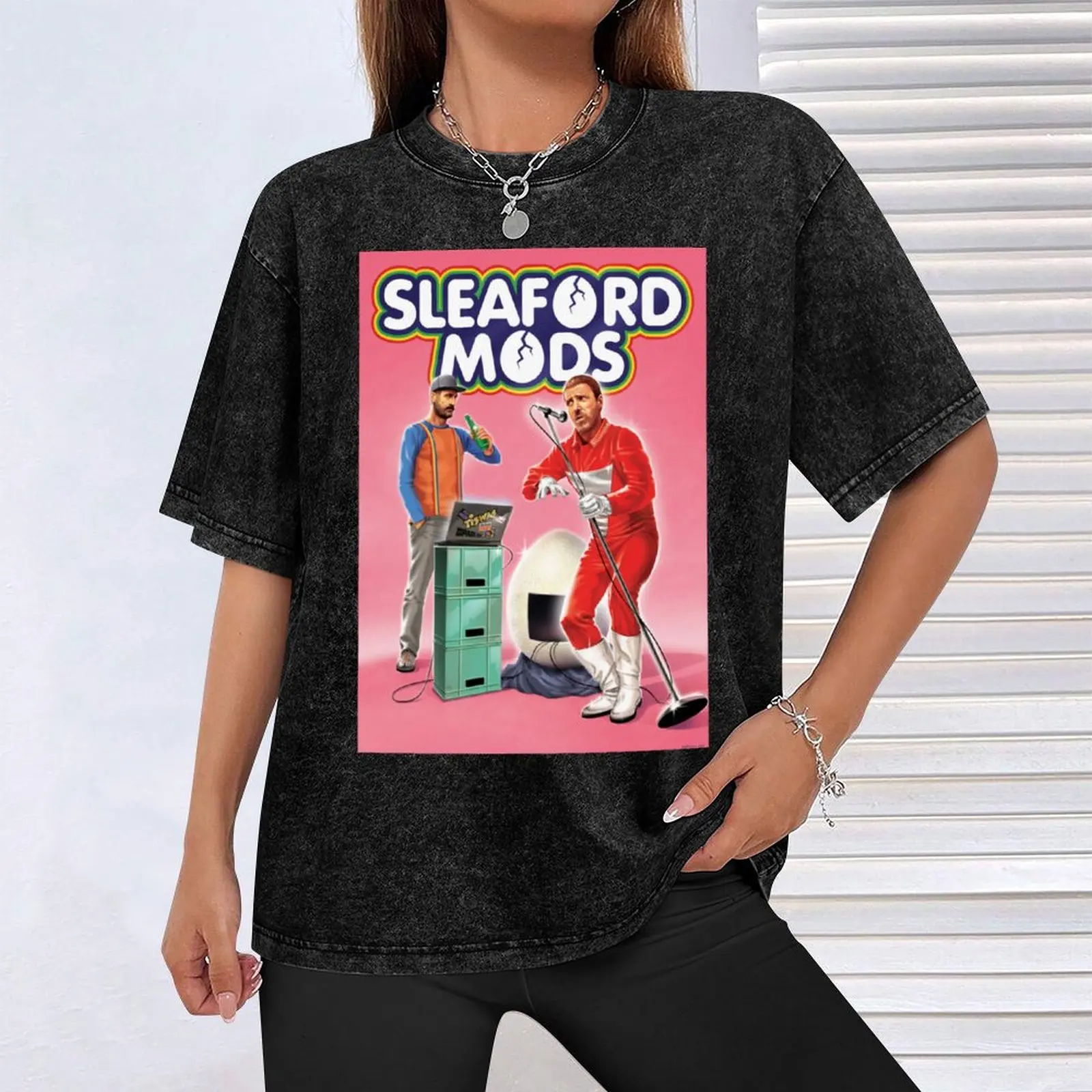 Футболка Sleaford Mods _Mork n Mindy_ топы фигурки аниме мужские футболки с рисунком