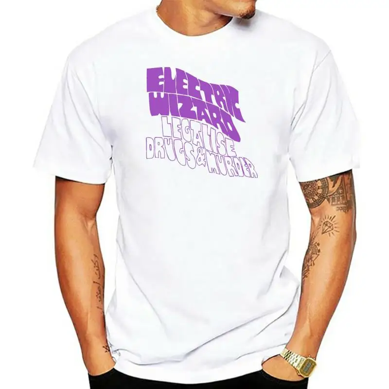 

Мужская футболка с металлическим ремешком, летняя черная футболка с изображением электрического волшебника и убийцы, Размеры S 3Xl, 2022