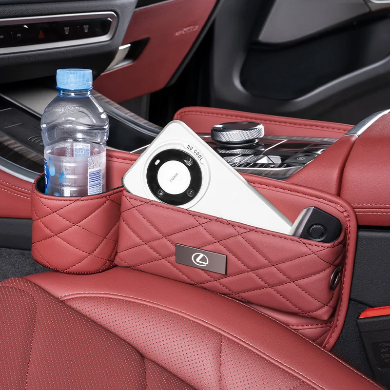 Lexus автомобильное сиденье Gap ящик для хранения органайзер клетчатый кожаный