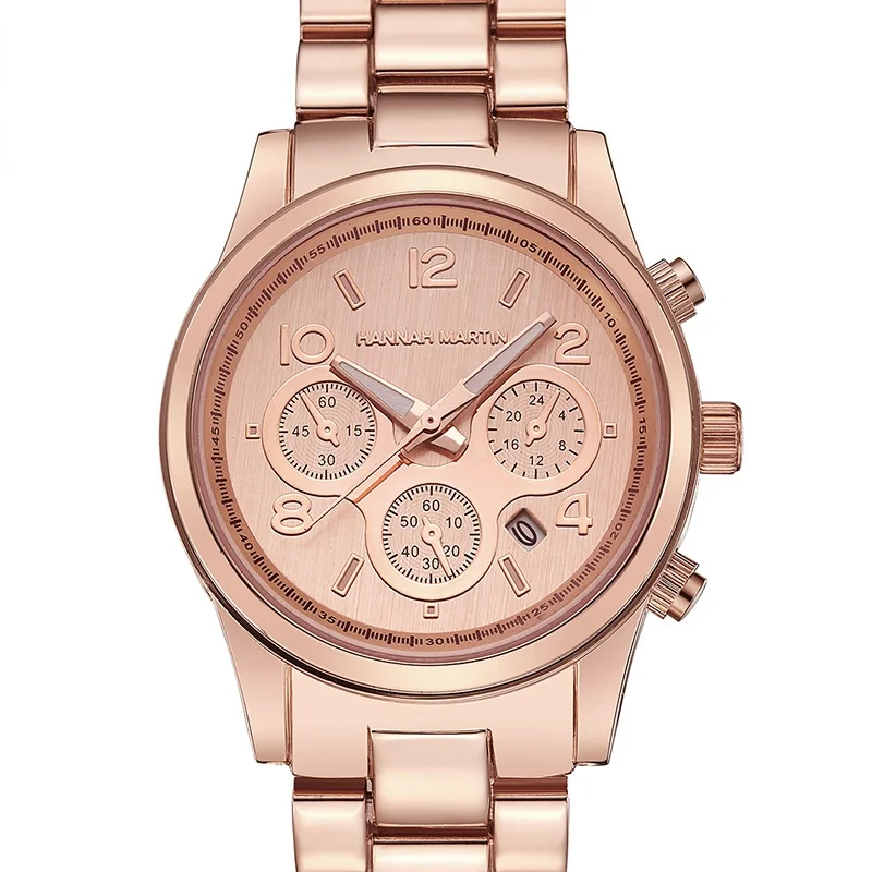 

2022 Classic Women Rose Gold Top Brand Luxury Laides Dress Business Fashion Casual Waterproof Watches Quartz Calendar Wristwatch