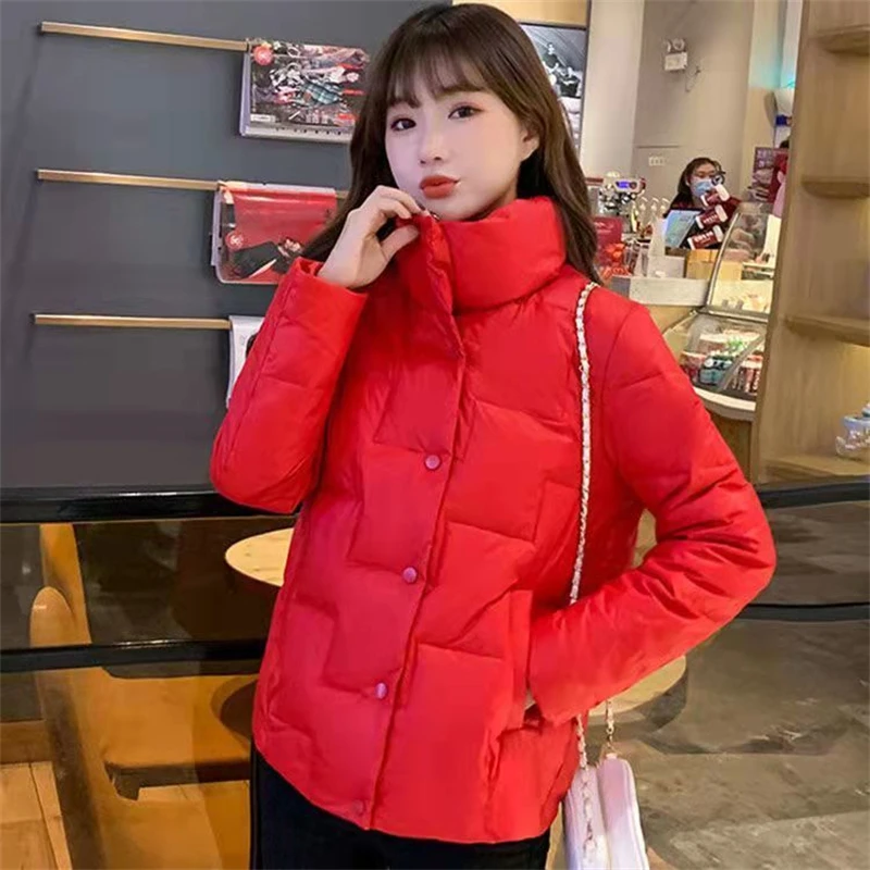 Women Winter Parkas 2022 New Fluffy Cotton White Duck Down Jacket Ultralight Portable Solid Coat Baggy Fashion Bread Clothes Out