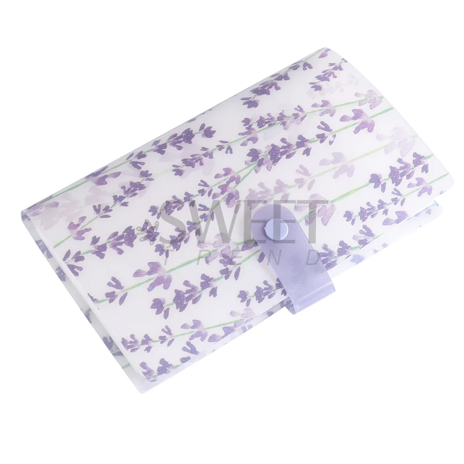 Наклейки для ногтей JITZB 120 слотов с цветами лавандой листьями организации