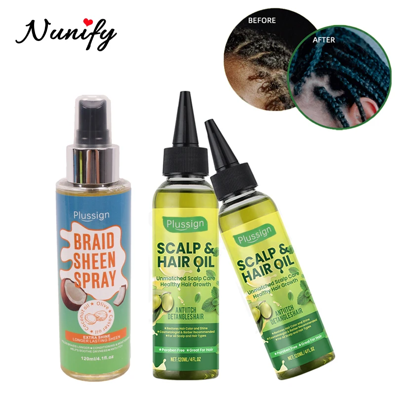 120ml For Beautiful Braids Scalp & Hair Oil For Healthy Scalp Spray Help Soothe Dryness Extra Shine