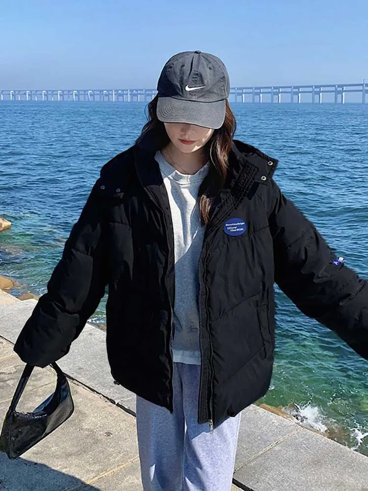Designer Women's Short Jacket Fashion Casual Solid Winter Jackets for Women 2022 Female Coat Cotton Clothes Coat Parka