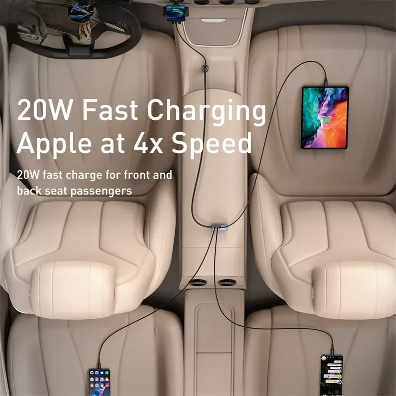 

NEW2023 120W PD Car Charger Quick Charger QC 3.0 PD 3.0 13 12 Type-C USB Charger Portable USB Charger