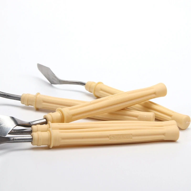 

L21B 7 Pcs Painting Knife Set Stainless Steel Spatula Palette Knives for Paint Mixing