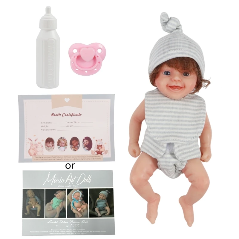 

New Realistic Newborn Baby Dolls Mini Small Baby Silicone Full Body