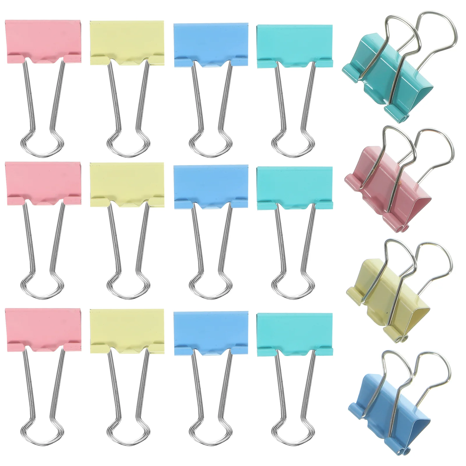 

48Pcs Mini Binder Clips File Paper Clips Office Document Clips File Organize Clips Practical Binder Clips