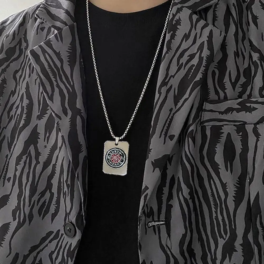 

Stylish Chinese Style Mahjong Pendant Necklace Unique Mahjong Tag Pendant Necklace Popular Net Red Jewelry Gift