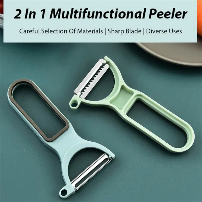 

2PCS Kitchen Peeler Set 2 in 1 Multifunctional Vegetable Grater Fruit Peeler Potato Carrot Orange Peelers