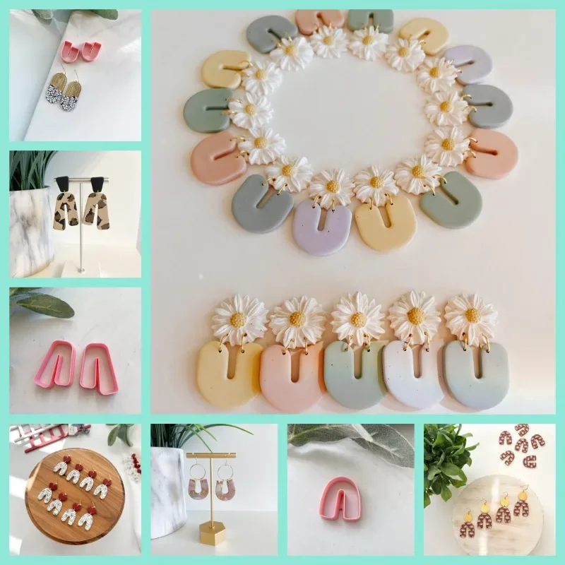 Ювелирные изделия ручной работы френч мягкая керамика серьги резаки сделай сам