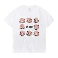 anime spy x family anya forger cosplay t shirt for men women summer 100 cotton t shirt short sleeve tee shirt unisex tees tops