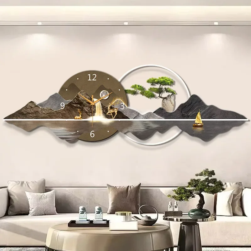 Настенные часы в японском стиле креативные Винтажные Украшения для гостиной со