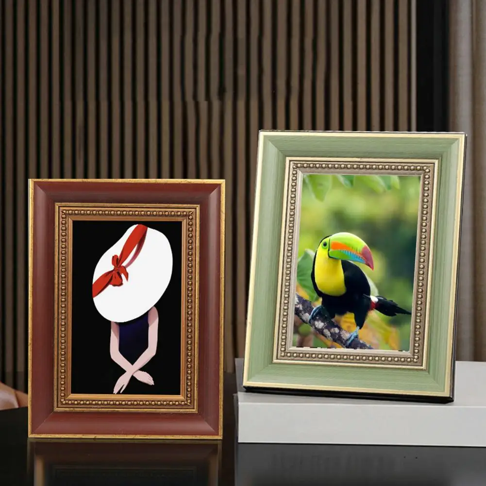 

Рамка для фотографий в европейском стиле, декоративный настенный антидеформированный нескользящий Настольный держатель для фотографий в ...