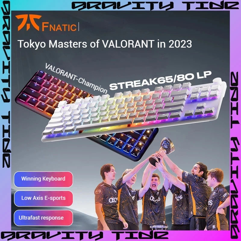 Fnatic Streak 65 низкопрофильный переключатель Valorant игровая алюминиевая механическая