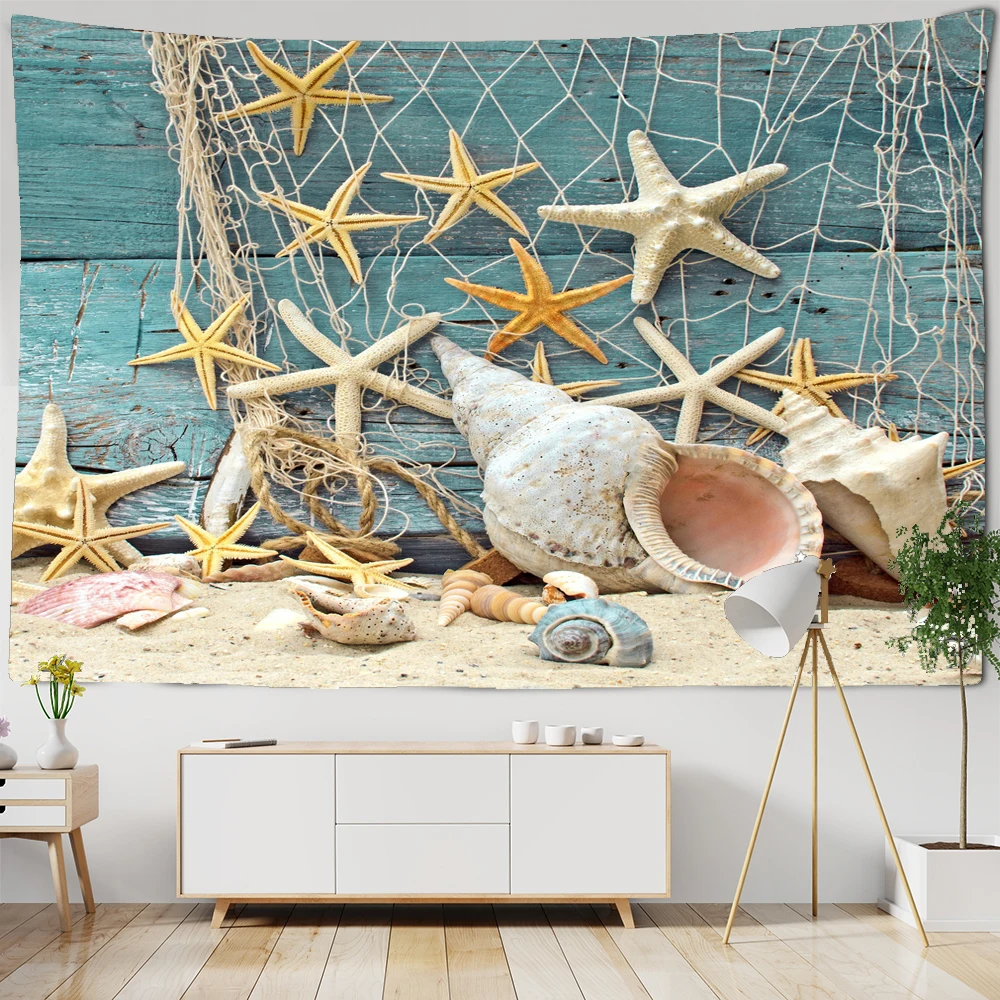 

Seaside Beach Scenery Printed Wall Tapestry Cheap Hippie Wall Hanging Bohemian Mandala Tapestry Wall Art Decoration Yoga Mat