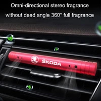 car interior air freshener vent clip outlet for skoda octavia 2 a7 a5 rapid fabia yeti superb 2 emblem kamiq scala virs perfume