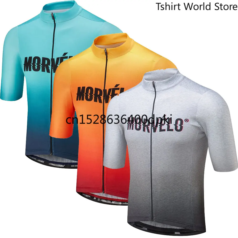 

Pro team Morvelo Summer Jerseys Bike Shirt Men's Cycling Jersey Ciclismo Bicicleta Shirt Tops Maillot Ciclismo Breathable
