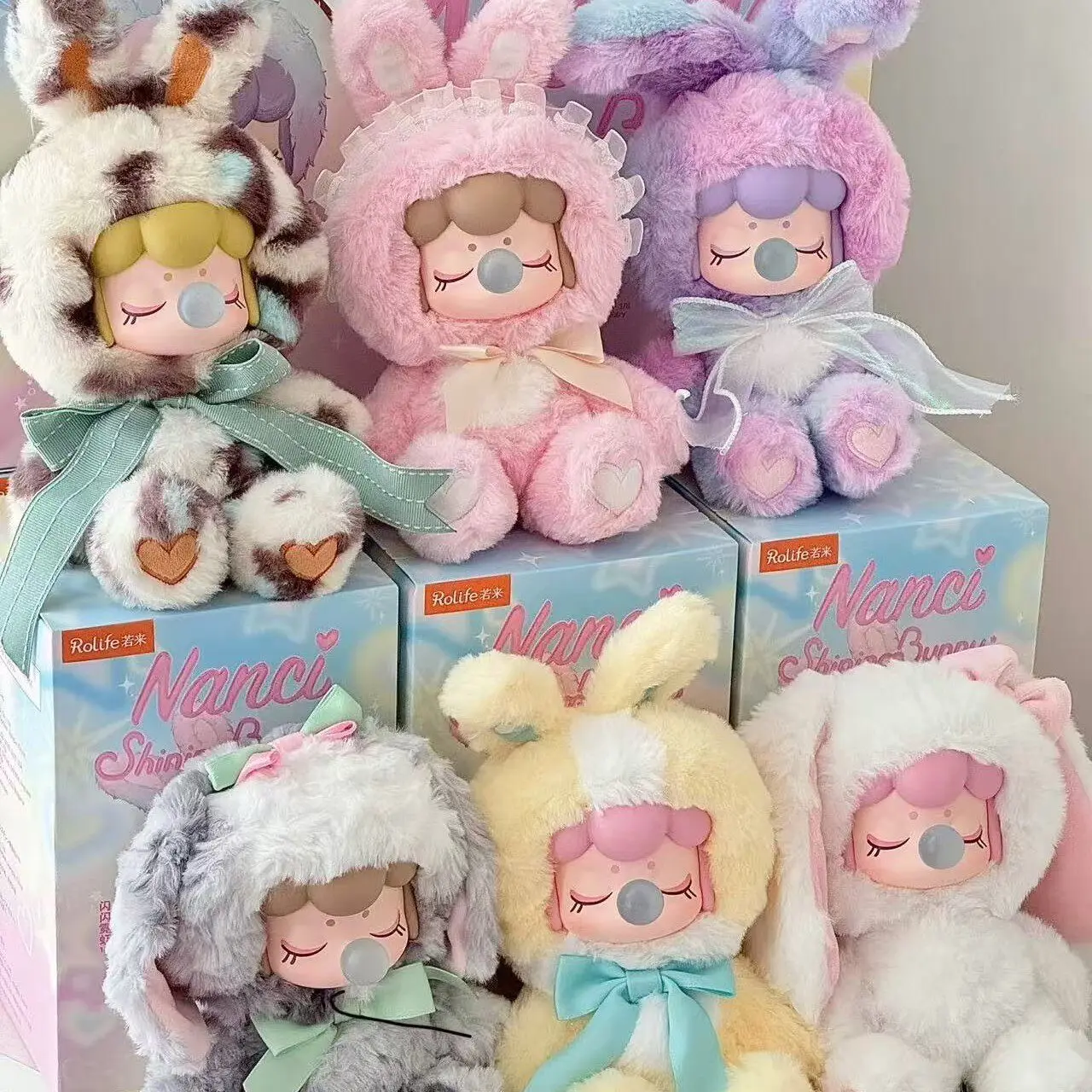 Фото В наличии: Серия Nancie Shining Bunny, коллекционная мягкая плюшевая фигурка-игрушка Vol.2 для взрослых коллекционеров (Blind Box) №1