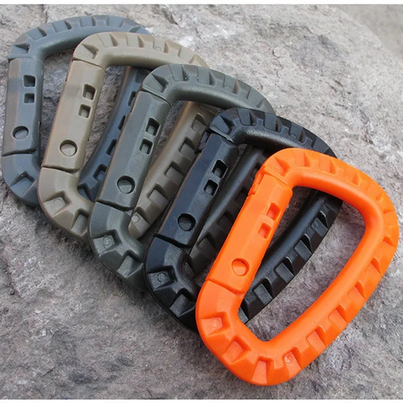 

6x Tactical Carabiner Carabina Karabiner Clip Plastic Cadet Hiking Camping