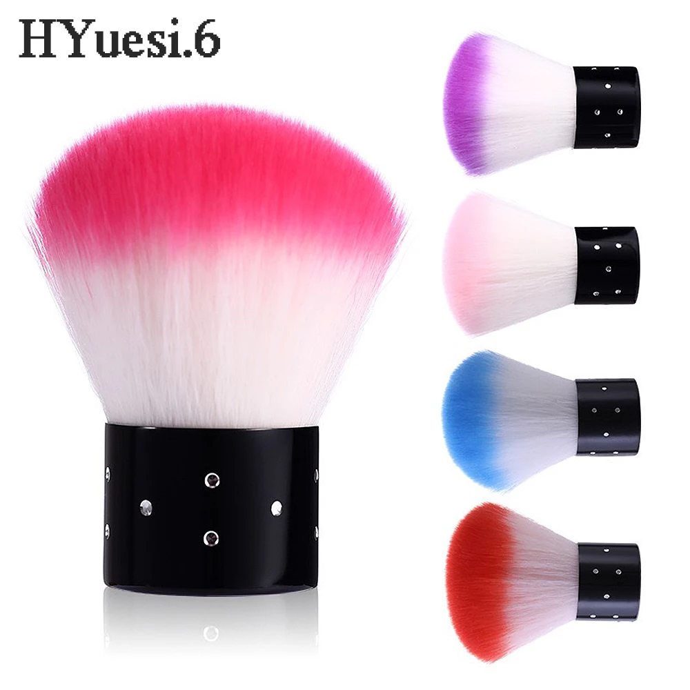 1pc Portable Diamond Nail Clean Brush Multicolor Gradient Mi