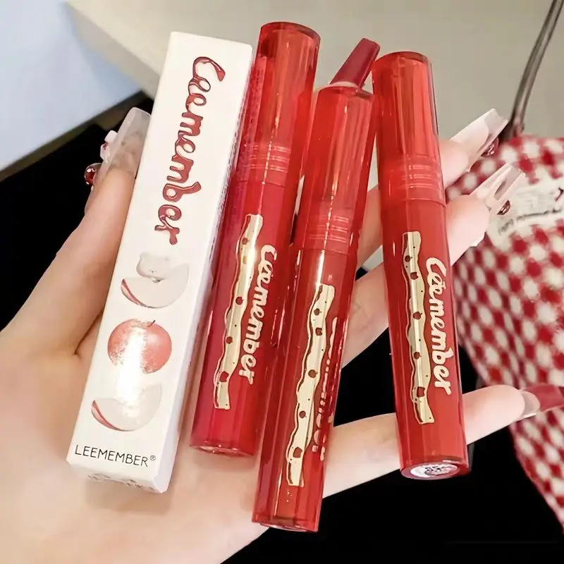 LEEMEMBER Косметика Рождественская WaterLight Shimmer Blush Губная помада Многоразовое красное