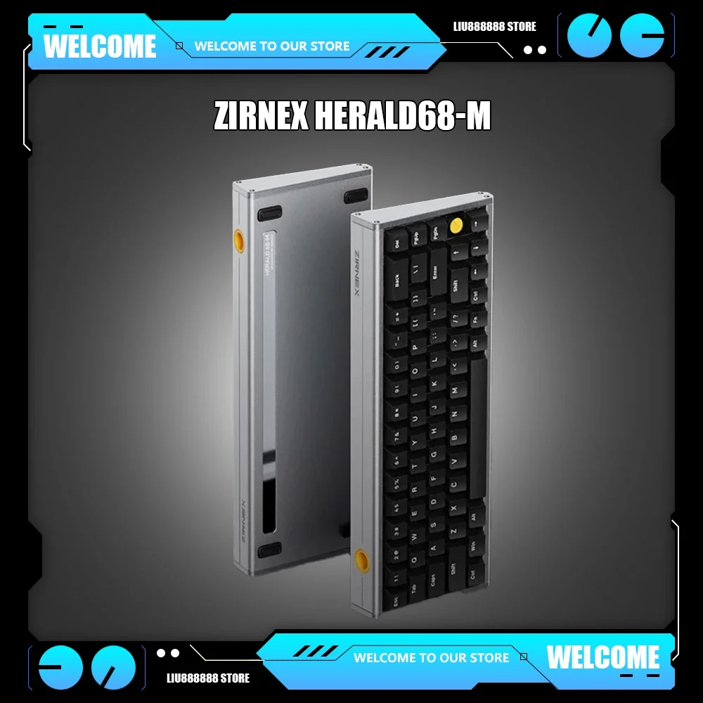 Фото ZIRNEX Herald68-M Клавиатура из алюминиевого сплава RGB Light Магнитный переключатель Проводная клавиатура Пользовательские аксессуары для киберспорта №1