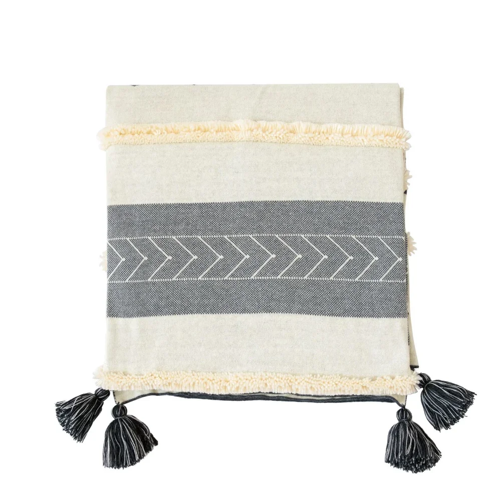 

Tufted Knitting Lunch Break Blanket Sofa Soft Outfit