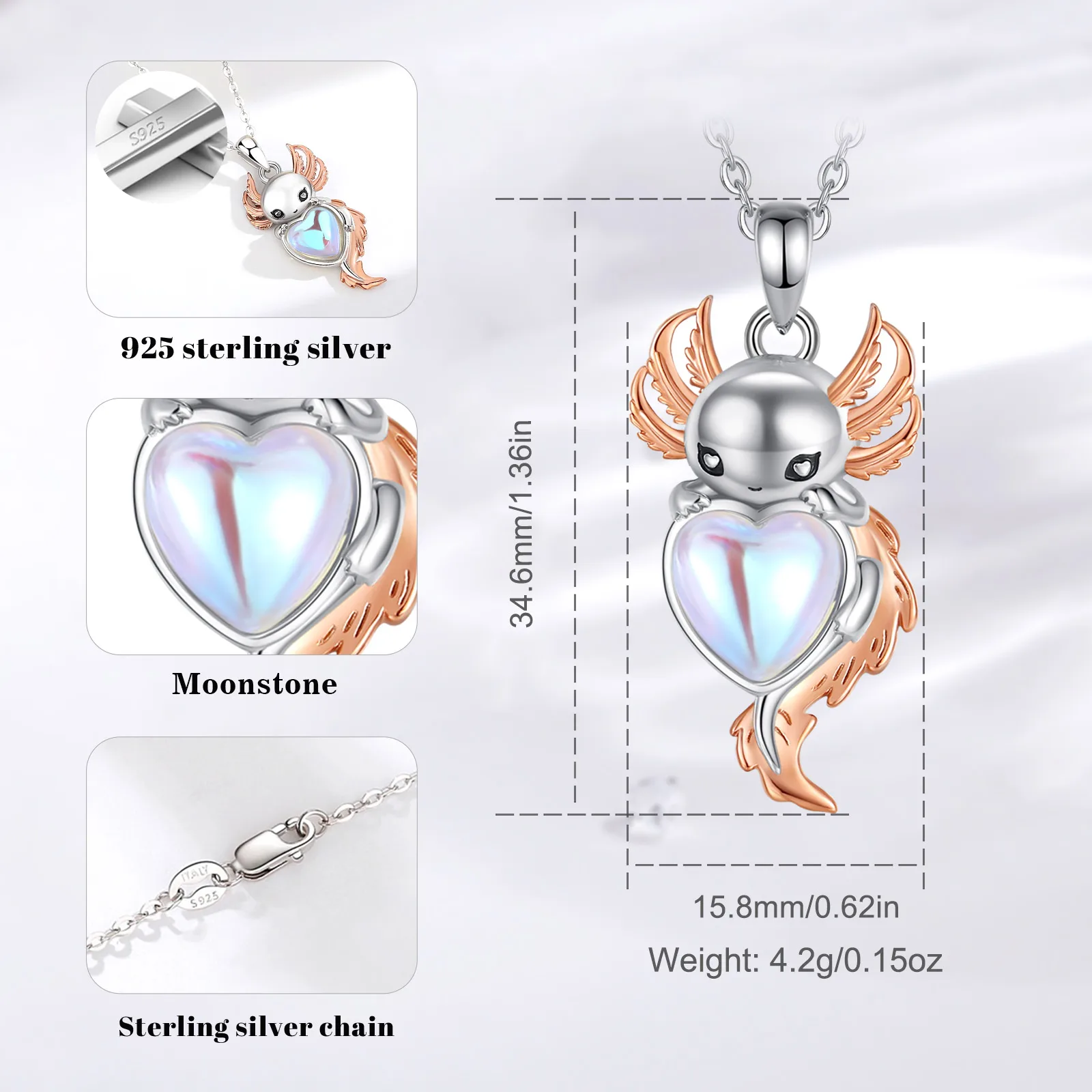 Женское ожерелье из серебра 925 пробы